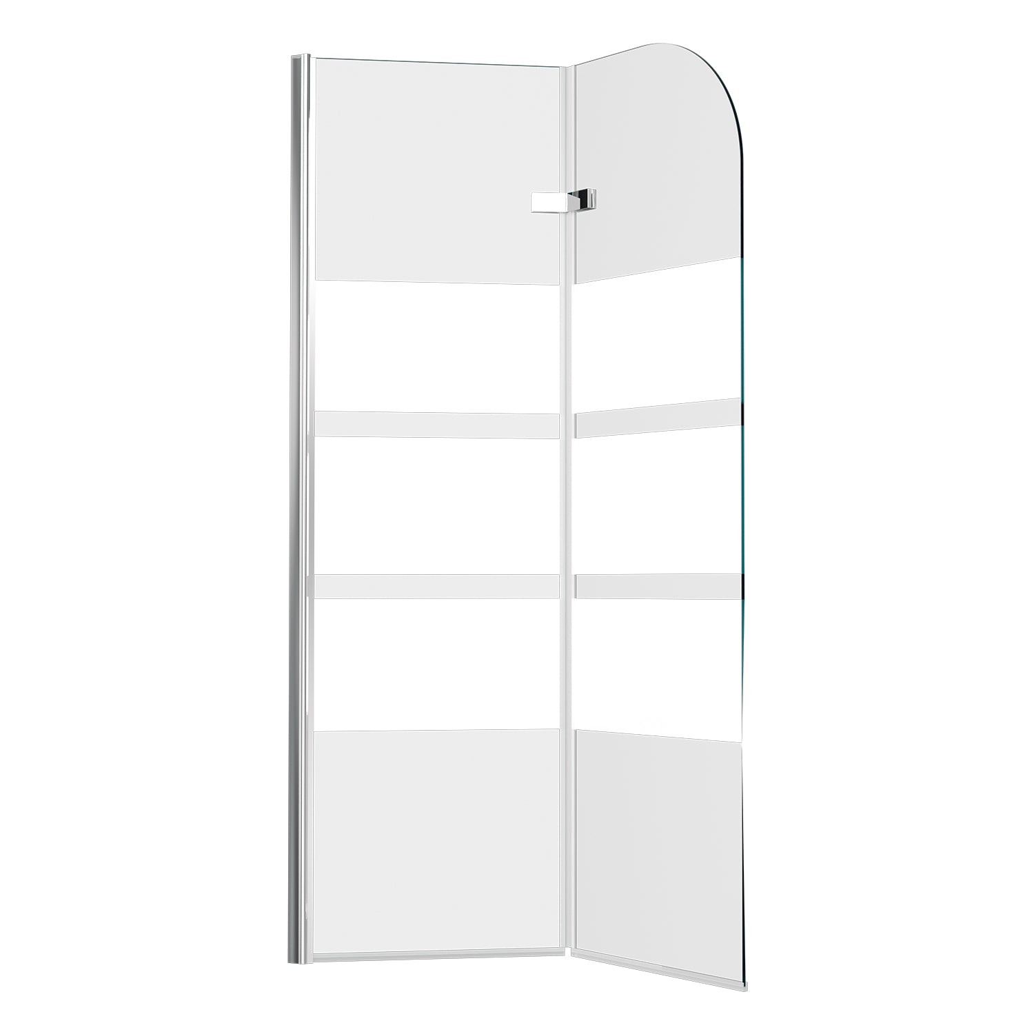 SWANEW Duschwand für Badewanne, 2/3-Teilig faltbar & drehbar Badewannenaufsatz, Duschtrennwand, 6mm ESG Sicherheitsglas Spritzwasserschutz