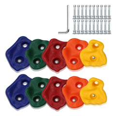 SWANEW 10 Stück Klettergriffe Boulderwand Klettersteine Robuste Bouldersteine Farbigen