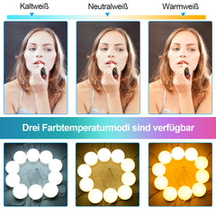 SWANEW 10 LED Spiegelleuchte Licht für Schminktisch Beleuchtung Dimmbar USB
