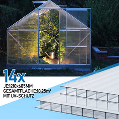 4mm Polycarbonat Hohlkammerstegplatte 10,25 m² Transparent