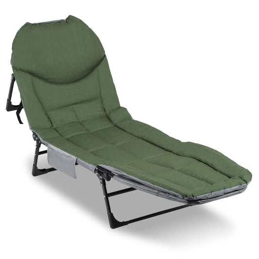 SWANEW Karpfenliege, Angelliege Bed Chair mit Aufbewahrungstasche, Faltbar