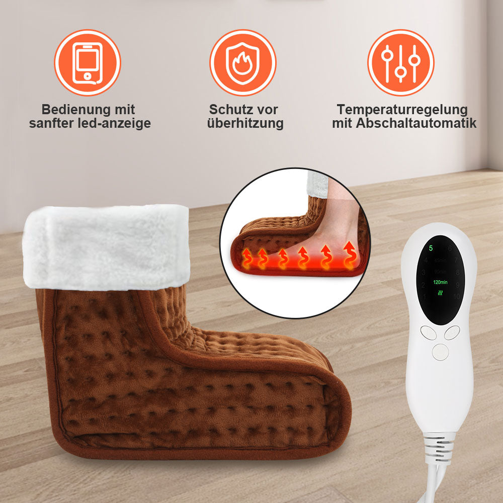 SWANEW Fußwärmer, Waschbarem, mit 10 Temperaturstufen, 45/90/120 Minuten Timer, Elektrische Fußheizung geeignet bis Schuhgröße 46