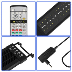 SWANEW LED Aquarium Beleuchtung 18W/30W/45W, Aquarienbeleuchtung 24/7 Modus, wasserdicht, 55-150cm, Aufsetzleuchte Vollspektrum Licht
