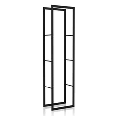 SWANEW Kaminholzregal, Brennholzregal, Holzstapelhilfe, Feuerholzregal aus Metall