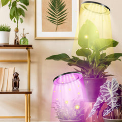 SWANEW 13W Pflanzenlampe 120 Leds 6000K Vollspektrum, Pflanzenlicht für Zimmerpflanzen mit 3/9/12 Auto-Timer, 10 Helligkeit, 4 Lichter Modi, Höhenverstellbar [Energieklasse F]
