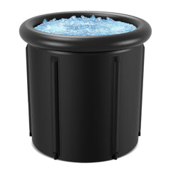 SWANEW Eisbad Eisbaden Tonne 80 cm, Faltbare Badewanne 390L,  Kältetherapie Set mit 5 Isolierschichten, Aufblasbare Eistonne-Set für Zuhause