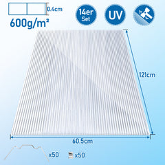 4mm Polycarbonat Hohlkammerstegplatte 10,25 m² Transparent