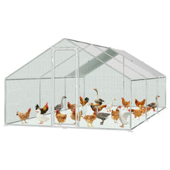 SWANEW Hühnerstall, Hühnerhaus, Freilaufgehege, 3x6x2m, Kleintierstall