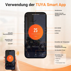 SWANEW Infrarotheizung, 450W  Elektroheizung, Standgerät, Wandmontage