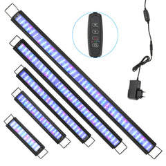 SWANEW Aquarium LED Beleuchtung RGB Spectrum, Aquarienbeleuchtung Dimmbare, Aquarium Lampe mit ausziehbarer Halterung, Aquariumleuchte