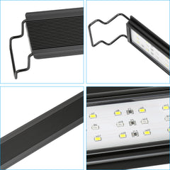 SWANEW Aquarium LED Beleuchtung RGB Spectrum, Aquarienbeleuchtung Dimmbare, Aquarium Lampe mit ausziehbarer Halterung, Aquariumleuchte