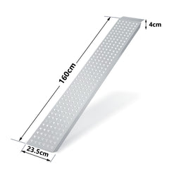 SWANEW 2X Auffahrrampe 160cm, Rutschfeste Verladeschiene Verladerampe 400kg, Auto Laderampe Verzinkter Stahl