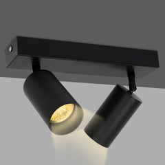 SWANEW Deckenstrahler GU10 4W, Drehbar 350° Deckenleuchte Strahler, Warmweiß 1/2/3-flammig Deckenspot, Wandstrahler, Deckenlampe