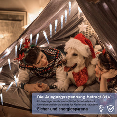 SWANEW Eiszapfen lichterkette, 40LEDs Eiszapfen, Weihnachtsbeleuchtung  Innen & Außen Deko