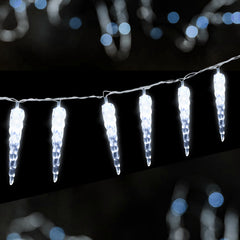 SWANEW Eiszapfen lichterkette, 40LEDs Eiszapfen, Weihnachtsbeleuchtung  Innen & Außen Deko