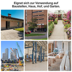 SWANEW Wandverteiler, 2 x CEE 400V/16A + 4 x 230V Schuko IP44 5 polig Stromverteiler, Baustromverteiler 32a, Verteiler Mit Sicherheitsklappdeckeln