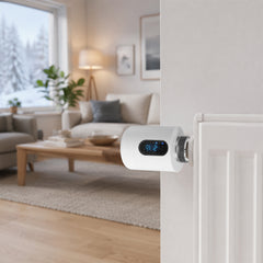 SWANEW Heizkörperthermostat, 5-35 °C, Wochenprogramm, mit 7 Ventiladapter