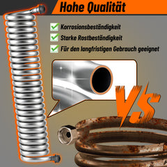 SWANEW Kaminofenrohr Edelstahl Ø12cm/15cm, Ofenrohr mit integrierter Heizspirale, Abgasrohr für Kamin & Holzofen