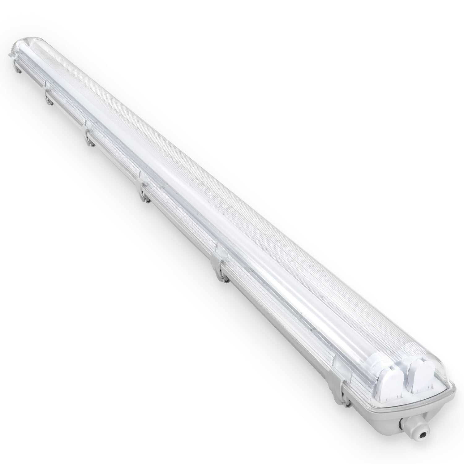 SWANEW LED Feuchtraumleuchte 18W/24W, 120cm/150cm Wannenleuchte, Kaltweiß/Neutralweiß, Doppelt T8 LED Werkstattlampe, Röhrenlampe IP65 Wasserfest