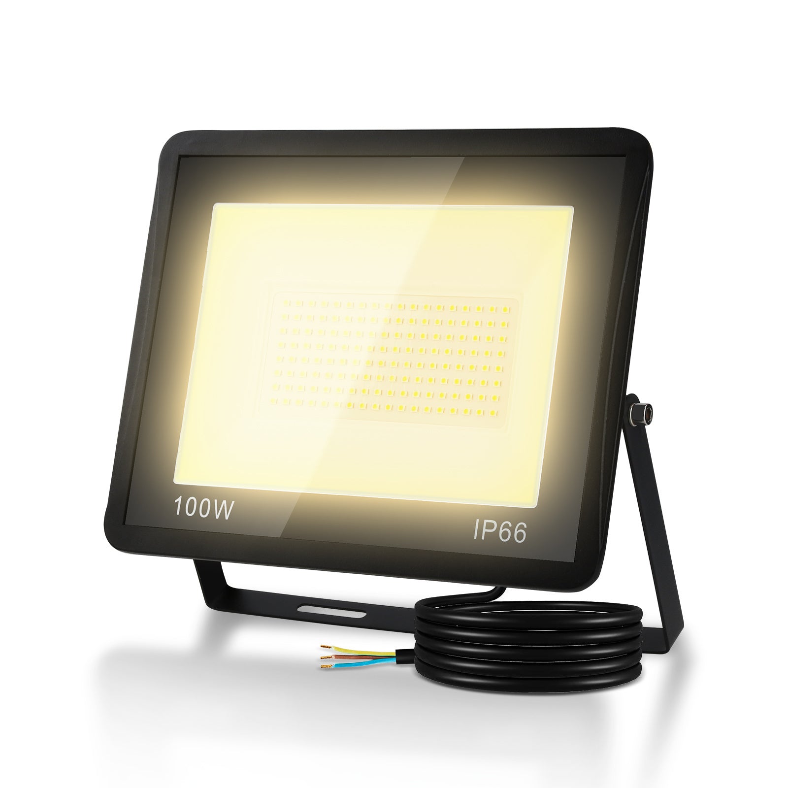 SWANEW LED Strahler Außen, LED Fluter 10W-100W, LED Scheinwerfer Kaltweiß/Warmweiß, Aussenstrahler IP66 Wasserdicht (Kein Stecker)