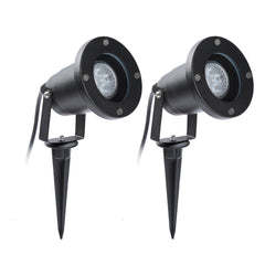 SWANEW LED Gartenstrahler 4W, Gartenleuchte GU10 4000K Warmweiß, Gartenbeleuchtung mit Erdspieß, IP65 Gartenlampe mit Stecker