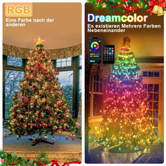 SWANEW LED Lichterkette Christbaumbeleuchtung, 160 LEDs, Baummantel