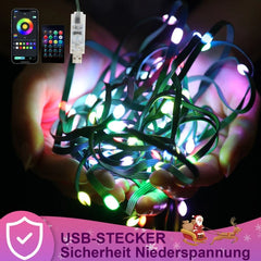 SWANEW LED Lichterkette Christbaumbeleuchtung, 160 LEDs, Baummantel