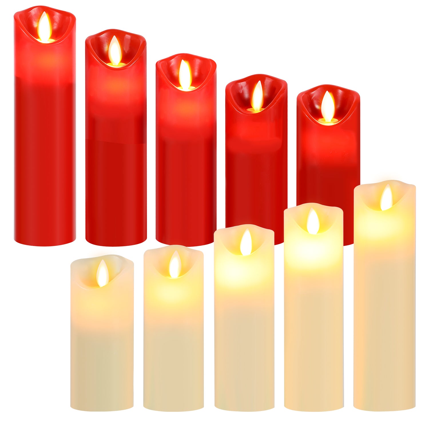 SWANEW Led Kerzen, Flackernde Kerzen Set, Mit Timerfunktion, Kerze Dekokerzen