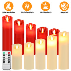 SWANEW Led Kerzen, Flackernde Kerzen Set, Mit Timerfunktion, Kerze Dekokerzen