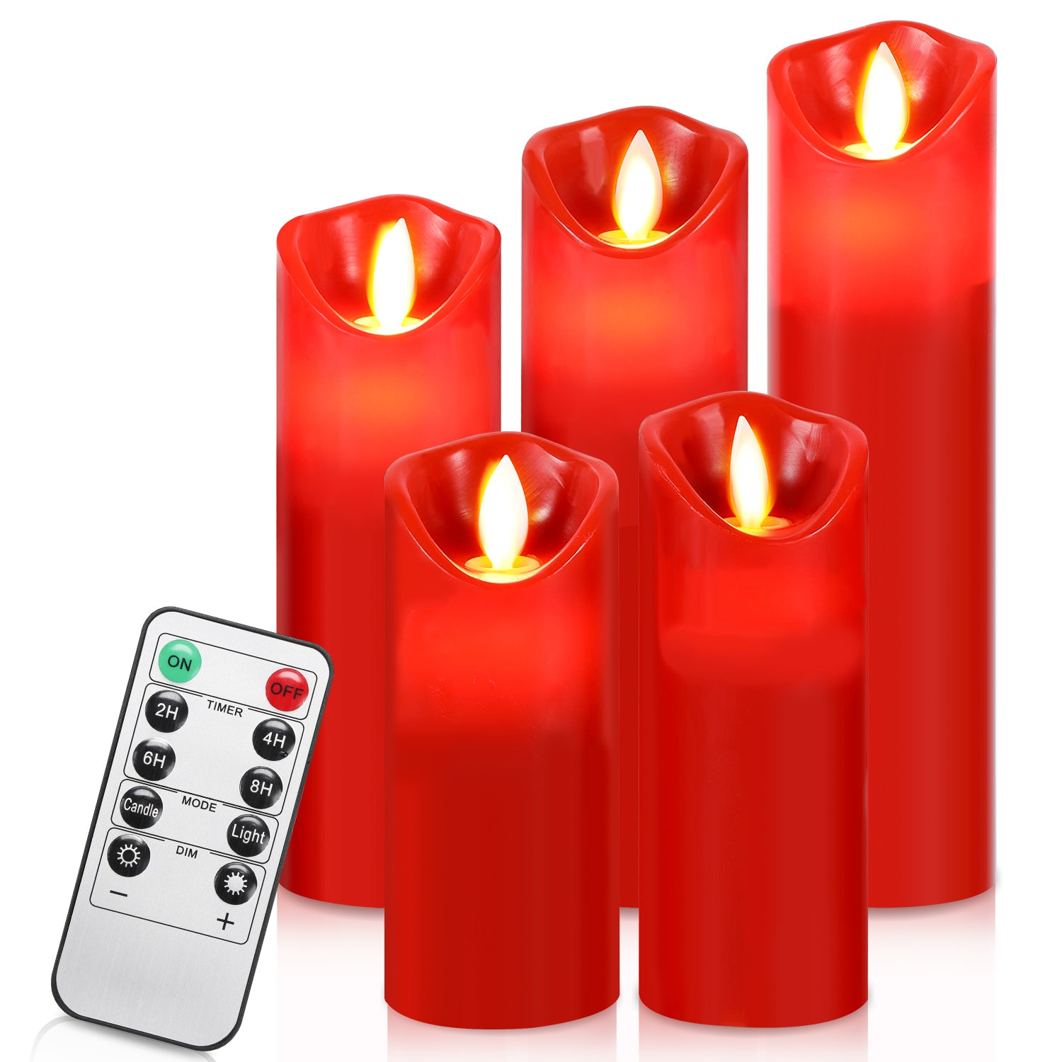 SWANEW Led Kerzen, Flackernde Kerzen Set, Mit Timerfunktion, Kerze Dekokerzen