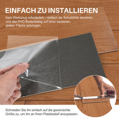 SWANEW PVC Bodenbelag Vinylboden Selbstklebend, Klebefliesen Boden, 91,44x15,24cm