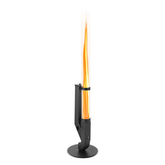 SWANEW Pelletfackel Feuerrohr, Stahl Pelletbrenner, mit 100 cm Borosilikatglas, Ambiente Feuersäule