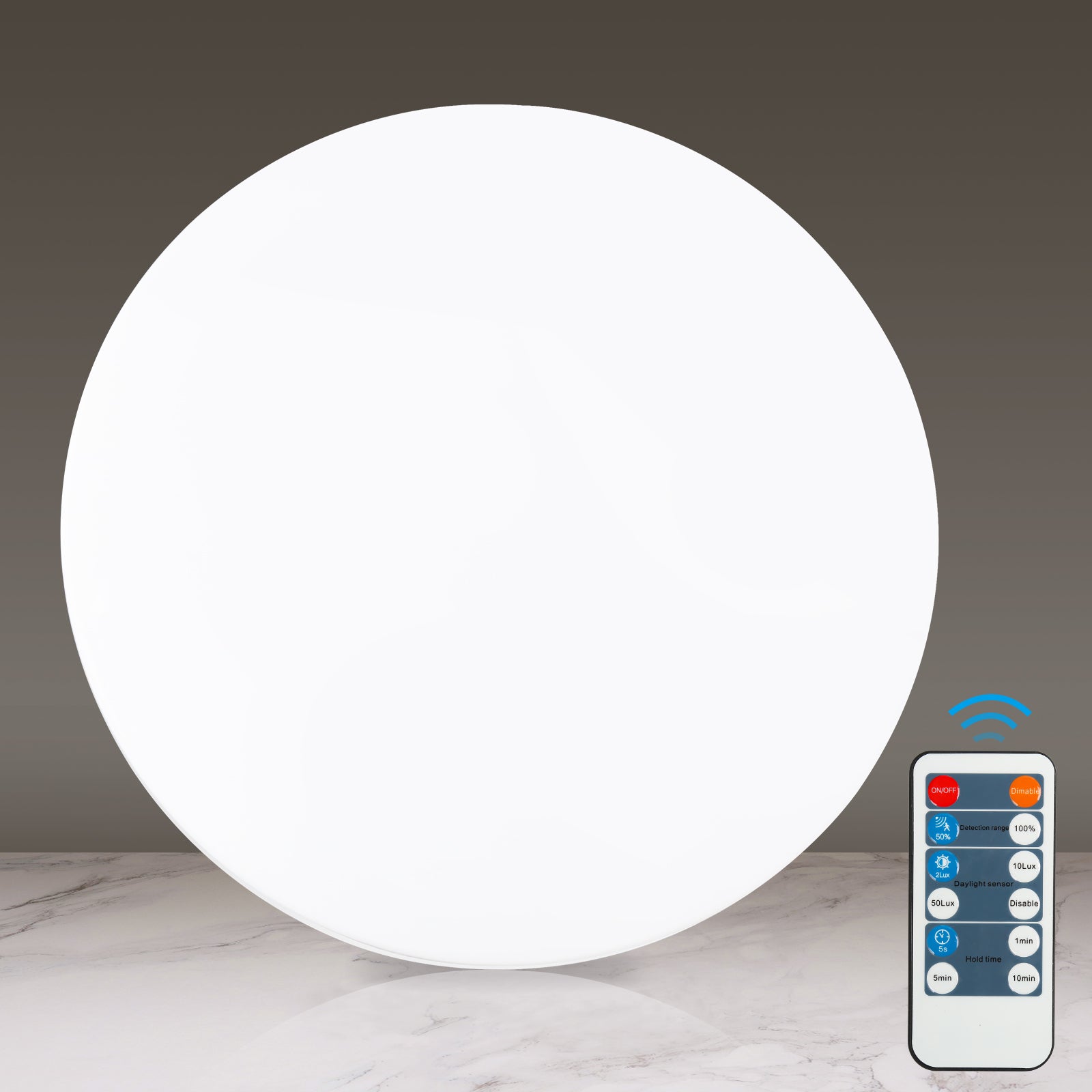 SWANEW 18W LED Deckenleuchte mit Bewegungsmelder, Fernbedienung Neutral weiß