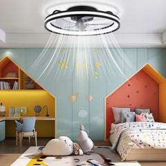 SWANEW Deckenventilator Mit Beleuchtung Dimmbar Ventilator Ø50cm, Fernbedienung/APP-Steuerung, 6 Windstufen, Deckenleuchte mit Ventilator