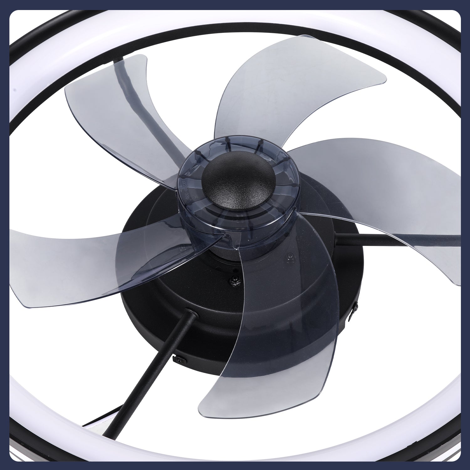 SWANEW Deckenventilator Mit Beleuchtung Dimmbar Ventilator Ø50cm, Fernbedienung/APP-Steuerung, 6 Windstufen, Deckenleuchte mit Ventilator
