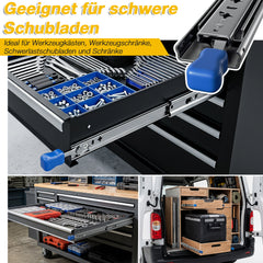 SWANEW Schwerlastauszug mit Verriegelung, Länge 300MM- 1150MM Schwerlastauszug