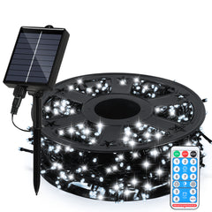 SWANEW Solar Lichterkette Außen, LED Solarlampe, USB & Solar Ladefunktion, Weihnachtsdeko