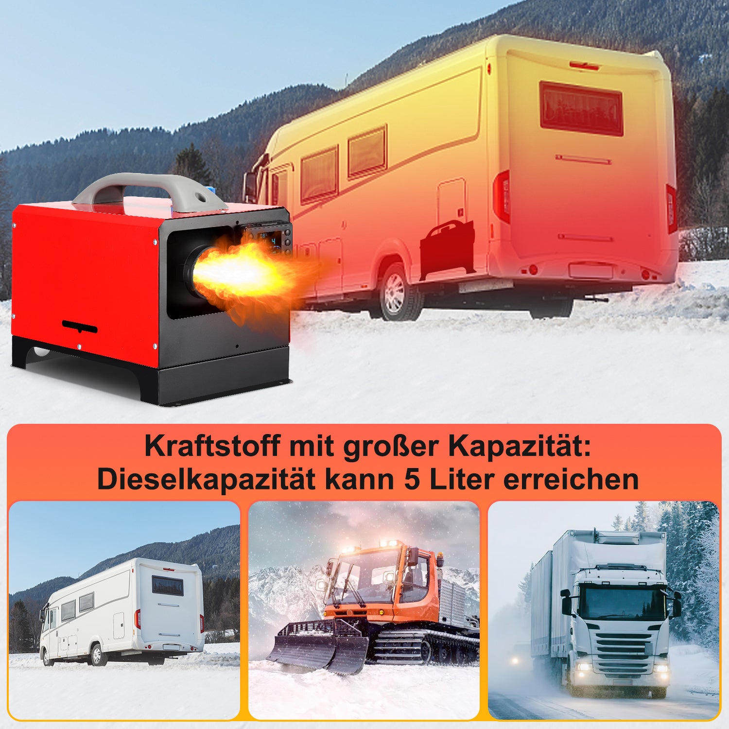 SWANEW Standheizung Diesel 8kw 12V, Luft Dieselheizung, Diesel Lufterhitzer, mit mit LCD Monitor/Fernbedienung