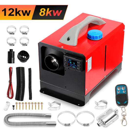 SWANEW Standheizung Diesel 8kw 12V, Luft Dieselheizung, Diesel Lufterhitzer, mit mit LCD Monitor/Fernbedienung