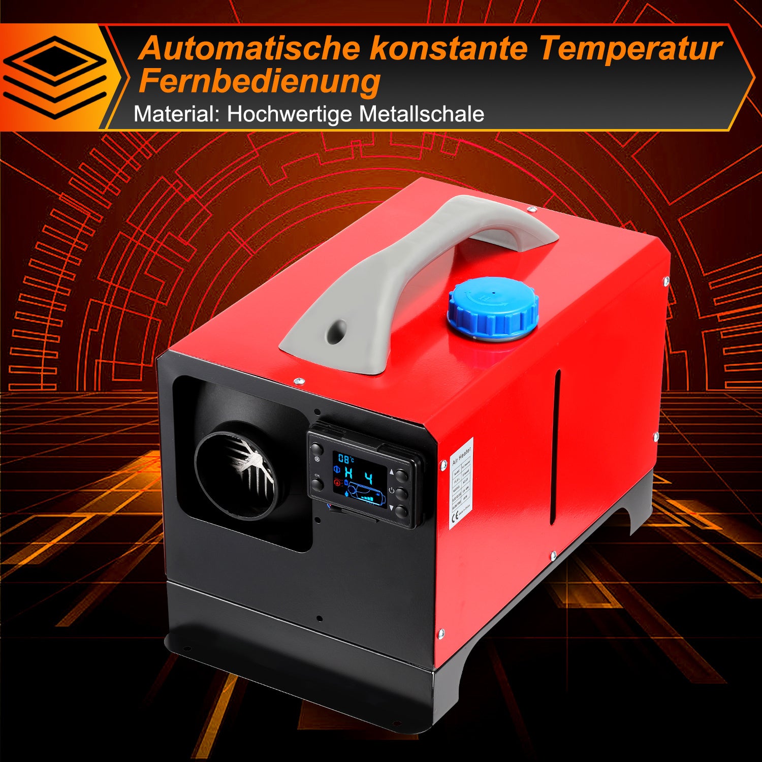 SWANEW Standheizung Diesel 8kw 12V, Luft Dieselheizung, Diesel Lufterhitzer, mit mit LCD Monitor/Fernbedienung