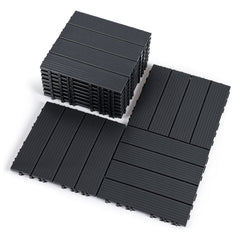 SWANEW PP Balkonfliesen Set 30x30cm, Terrassenfliesen, Klickfliesen