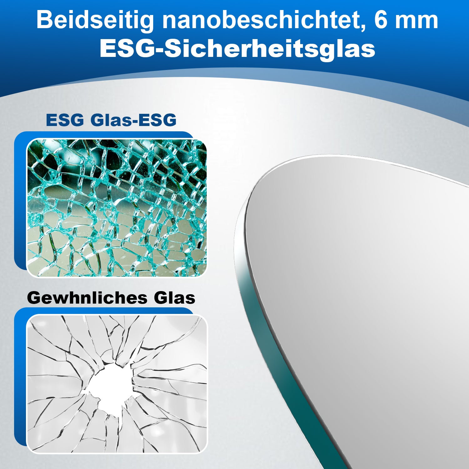 SWANEW Duschwand für Badewanne, 2/3-Teilig faltbar & drehbar Badewannenaufsatz, Duschtrennwand, 6mm ESG Sicherheitsglas Spritzwasserschutz