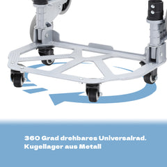SWANEW Treppensteiger sackkarre klappbar, bis 75kg, Transportkarre extra Langer Teleskopgriff 100 cm, Aluminium treppensackkarre