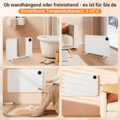 SWANEW Infrarotheizung, 450W  Elektroheizung, Standgerät, Wandmontage