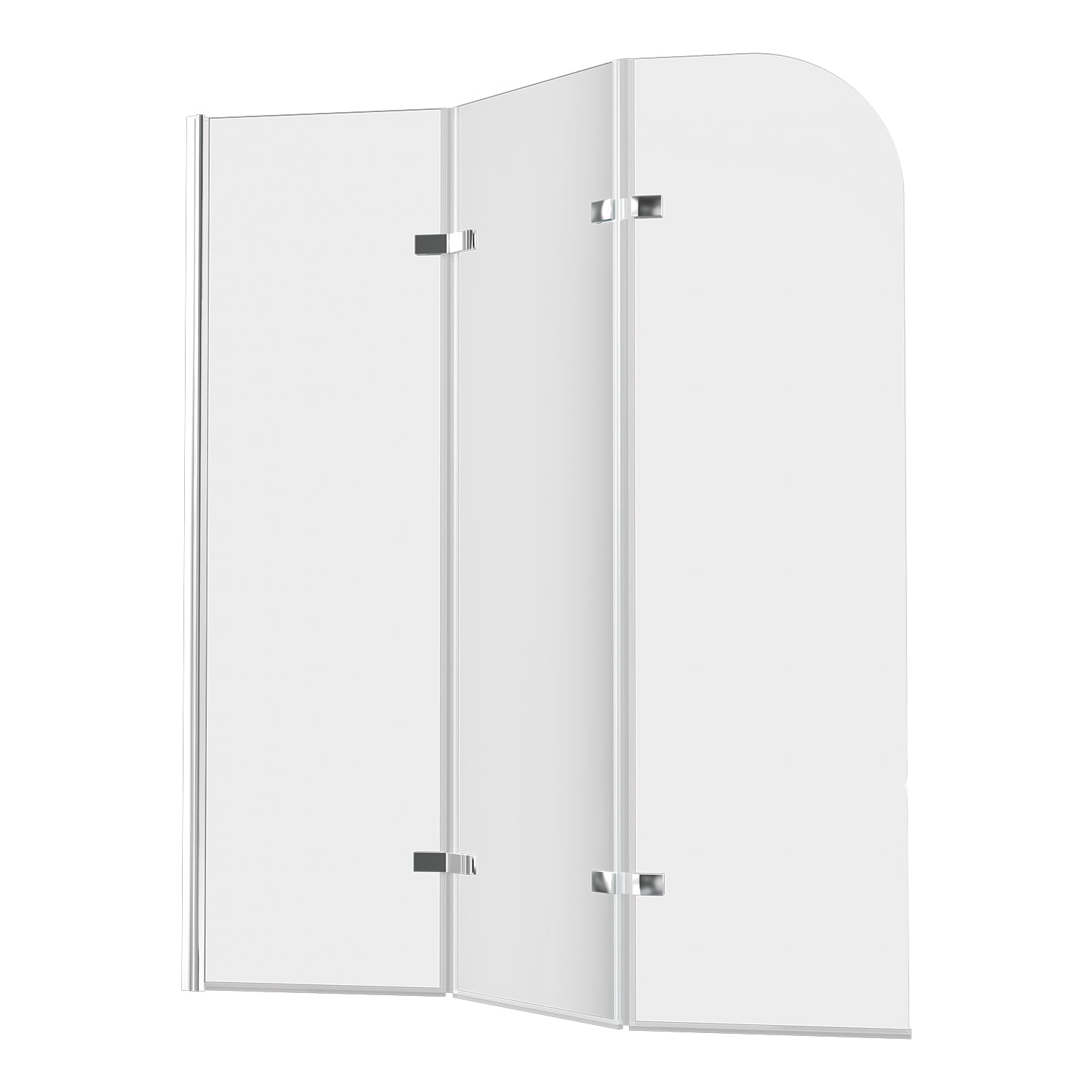 SWANEW Duschwand für Badewanne, 2/3-Teilig faltbar & drehbar Badewannenaufsatz, Duschtrennwand, 6mm ESG Sicherheitsglas Spritzwasserschutz