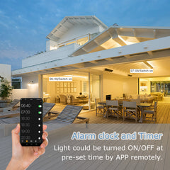SWANEW 36W LED Deckenleuchte bluetooth Lautsprecher Fernbedienung und APP-Steuerung Sternenhimmel Lampe [Energieklasse G]