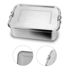 SWANEW Edelstahl Brotdose auslaufsicher Lunchbox Metall Dichte Bento Box Fassungsvermögen mit Fächern