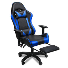 SWANEW Bürostuhl Gaming Stuhl, Ergonomischer Computerstuhl, Gaming Chair mit Fußstütze, Lendenkissen und Kopfkissen, 150 kg Belastbarkeit