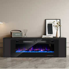 SWANEW Elektrokamin Wandkamin, Elektrischer Kamin, Wandkamin Elektrischer mit Heizung, 750W/1500W, 127cm