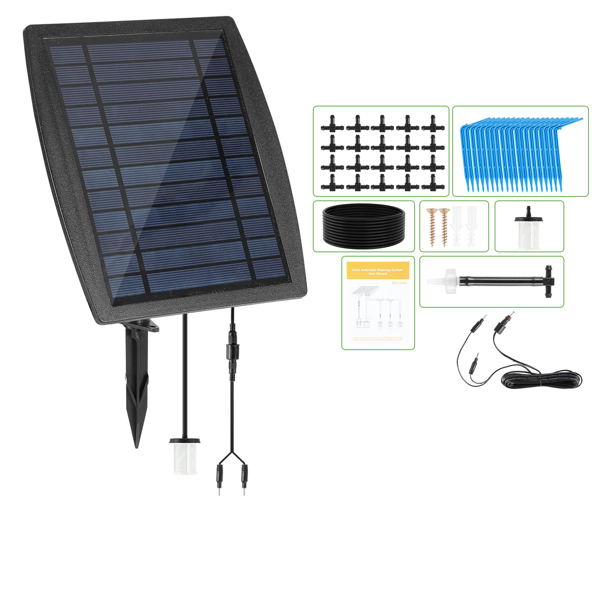 SWANEW Solar Bewässerungssystem Pflanzenbewässerung Automatisch 20 Tropfer